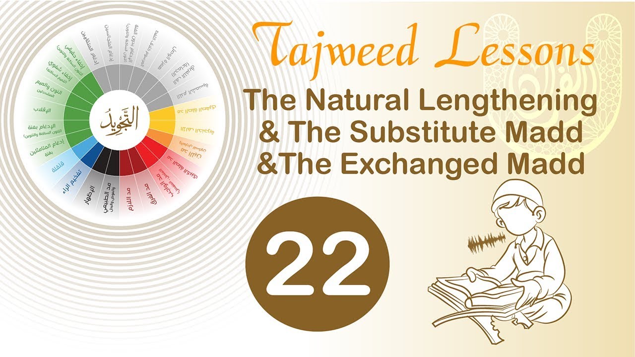 Learn Tajweed - Lesson 22 - Natural Substitute & Exchange & Lengthening