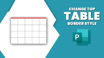 How to change the top table border style in Publisher