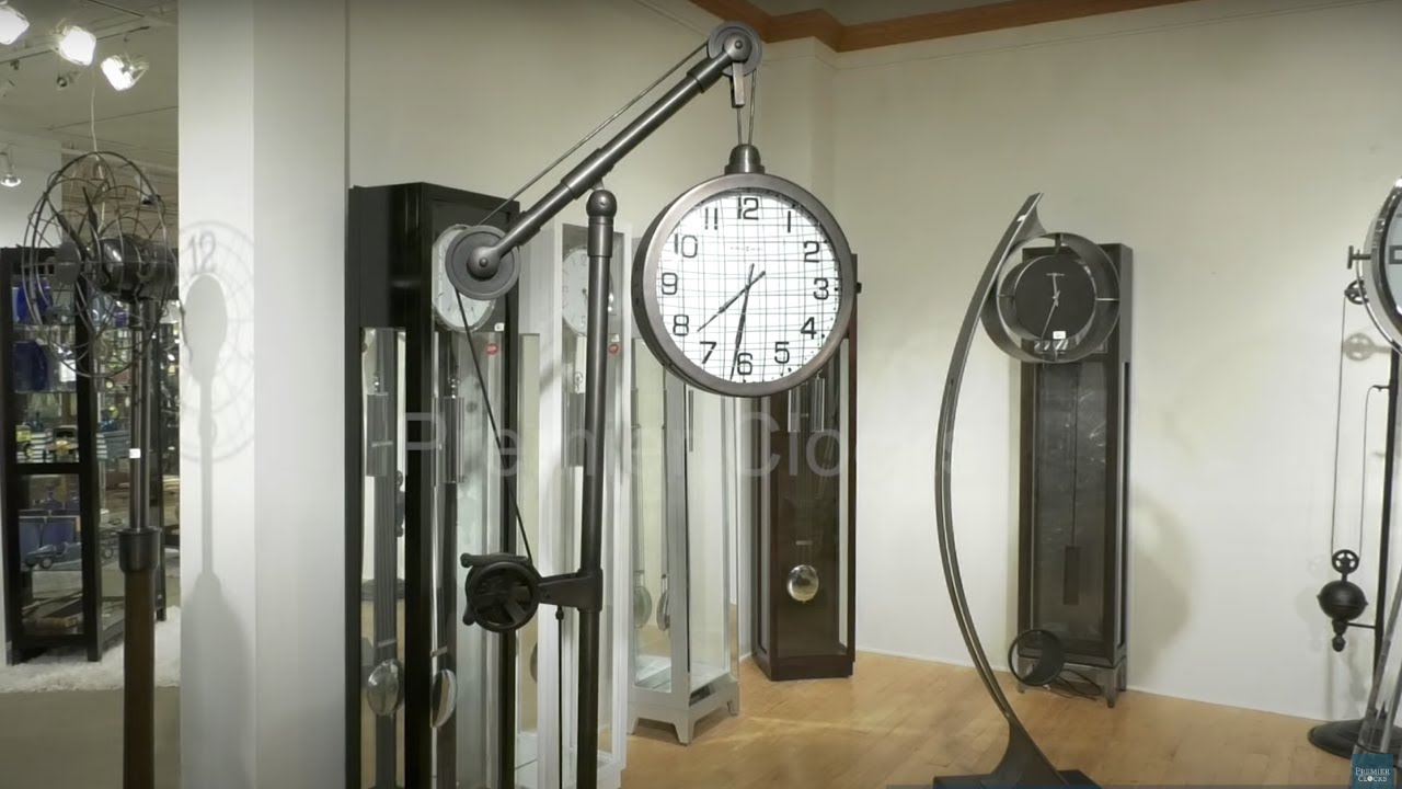 Pulley Time Metal Modern Grandfather Clock 615092 by Howard Miller at Premier Clocks