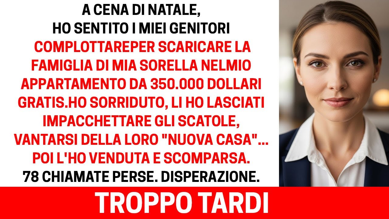 A Natale volevano mettere mia sorella nel mio appartamento Io li ho fatti entrare e poi l’ho venduto