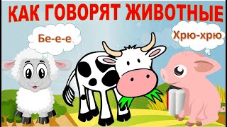 Как Говорят Животные. Развивающее Видео Для Детей. Карточки Домана.