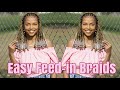 Easy Feed-in Cornrows on Natural Hair| DIY ProtectiveStyle| how to braid your own hair