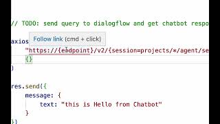 Dialogflow React app integration