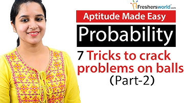 Aptitude Made Easy - Probability – 7 Tricks to solve problems on Balls and bags – Part 2