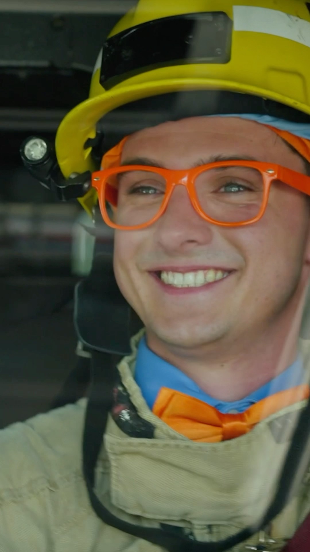 Firefighter Blippi ??‍? Drives a REAL FIRETRUCK! #blippi #shorts