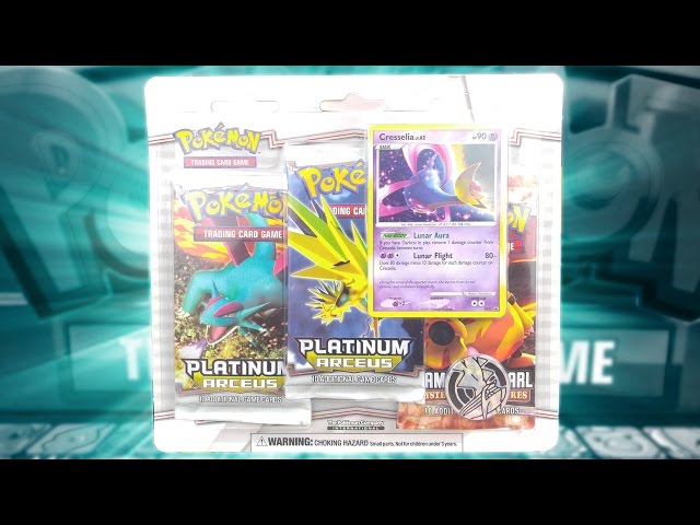 Pokemon Platinum Arceus 3-Booster Blister Pack - Cresselia Promo