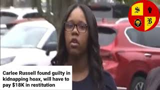 Carlee Russell found guilty in kidnapping hoax, will have to pay $18K in restitution!