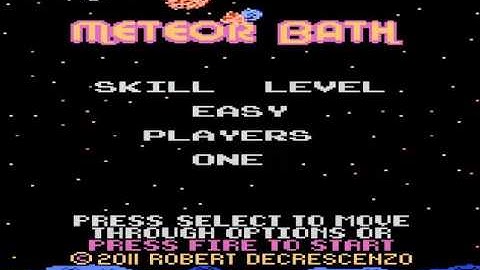 ATARI 7800 Meteor Bath RC2 NTSC METEOR SHOWER Hack EASY NORMAL & HARD 20131213 HOMEBREW