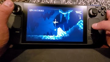 Noita on Steam Deck with "Mouse Region" Trackpad Aiming Mode