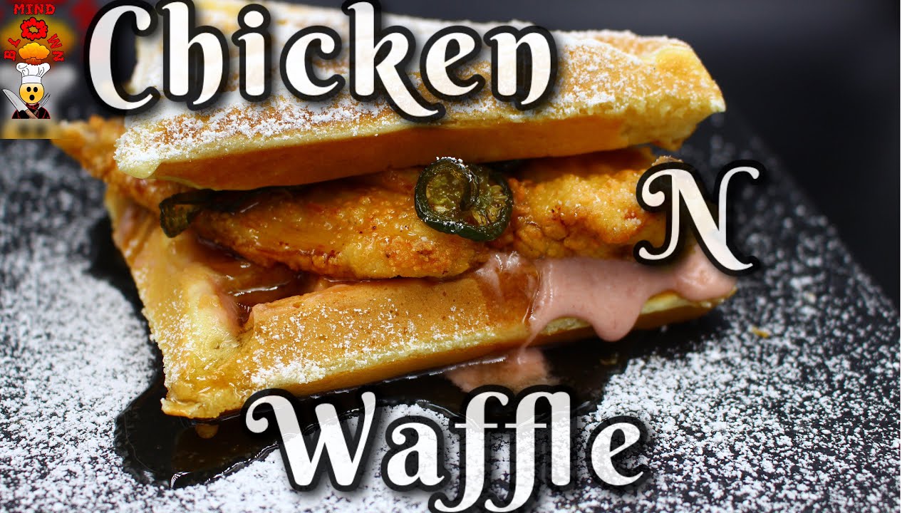Chicken And Waffles Sandwich Recipe 🤯 YouTube