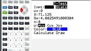 Hypothesis Testing for One Population Mean with the TI 84