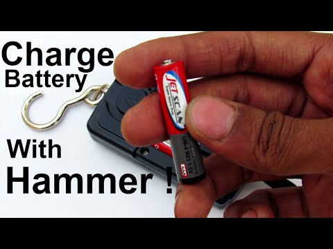 In a survival situation you can use this hammering trick to actually charge your old alkaline batteries & save day money too dead battery hacklif...