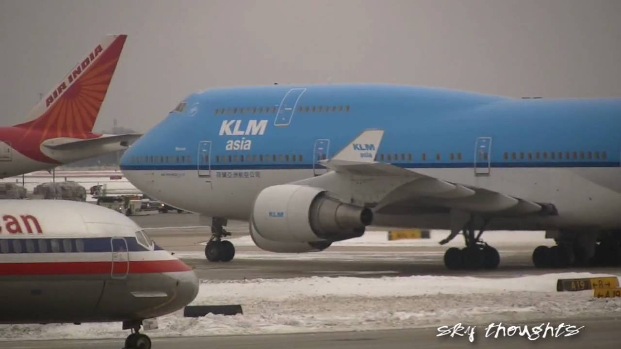 [HD] KLM Asia 747 @ Chicago O'Hare Airport (PH-BFM)