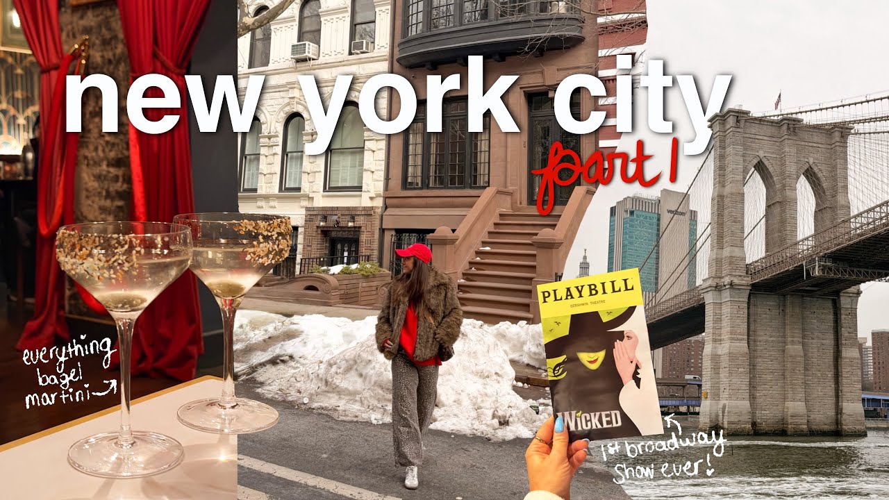 TRAVEL WITH ME TO NYC (part I)🚕🌃🍎 hidden speakeasy, pop-up bagels, brunch cruise + my broadway show!