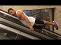 Guy Pretends to Fly Like Superhero on Escalator | People Are Awesome