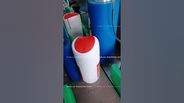 Automatic calcium tablet round bottle spacing feeding positioning lableing mahcine testing video