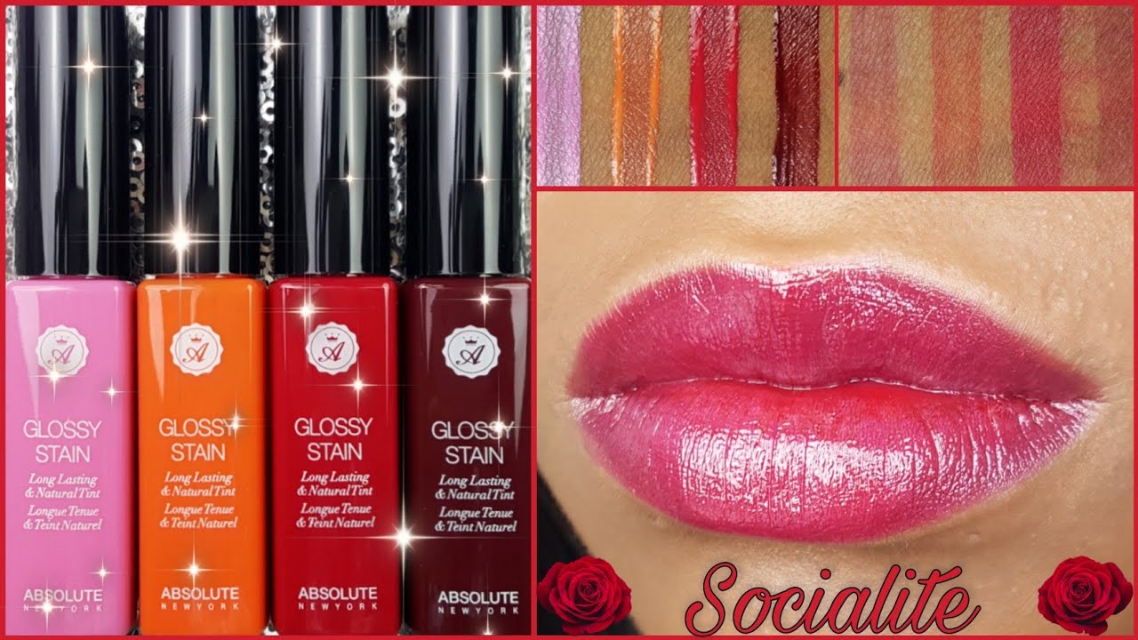 Absolute New York Glossy Stain Lip Tint Review - YouTube