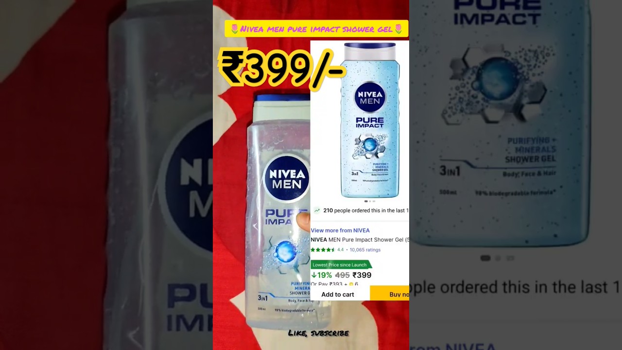 Nivea men pure impact shower gel | Nivea men products 