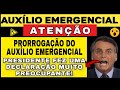 URGENTE! BOLSONARO FAZ DECLARAÇÃO IMPORTANTÍSSIMA SOBRE A NOVA PRORROGAÇÃO DO AUXÍLIO EMERGENCIAL!