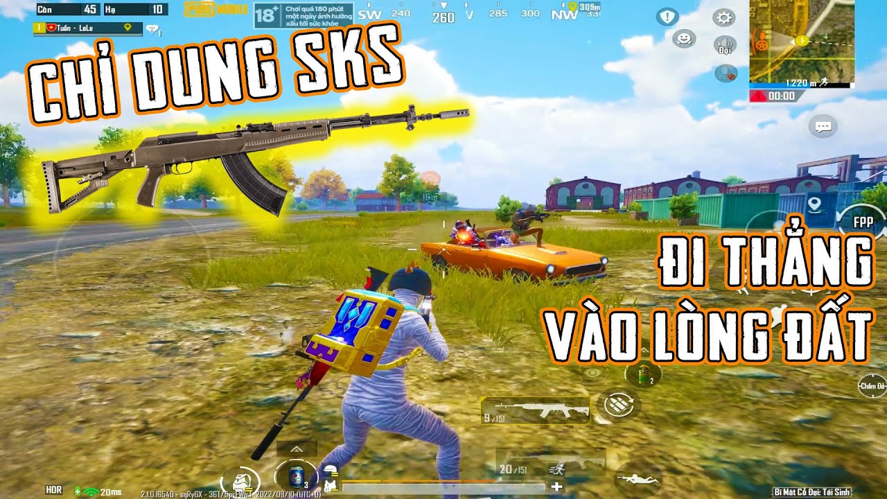 PUBG Mobile || Thử Thách Chỉ Dùng SKS Tap Quên Lối Về và Những Pha Xử Lý Đi Thẳng Vào Lòng Đất #Tập2