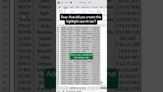 "Boss asked for a Highlight Search Bar in Excel... Here's how I did it! 🤯"