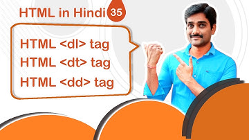HTML dl Tag | HTML dt Tag | HTML dd Tag - HTML in Hindi Tutorial 35 🚀