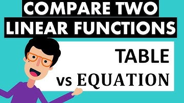 LINEAR FUNCTIONS | COMPARE LINEAR FUNCTIONS: TABLE vs EQUATION
