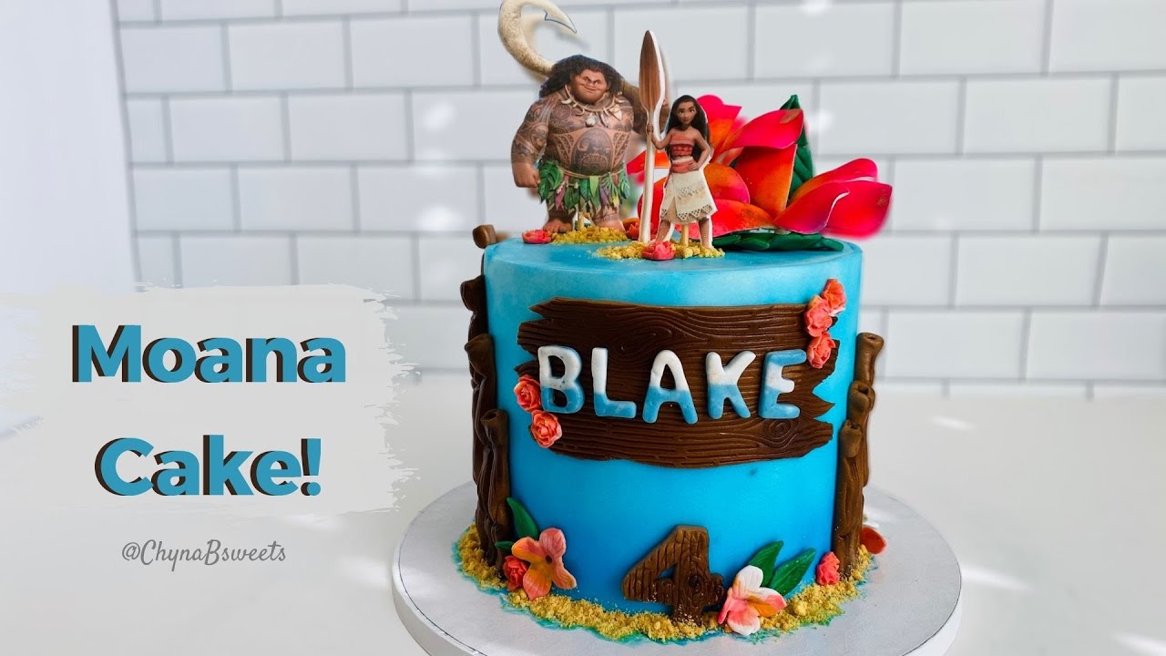 Making A Moana Cake I Moana Cake Tutorial I Disney Cakes Youtube