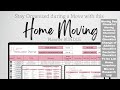 Home Moving Planner Template Excel Spreadsheet, Moving Planning Checklist Google Sheets, Editable