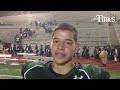 Montwood receiver Chris Lara talks after 26-0 win on Thursday