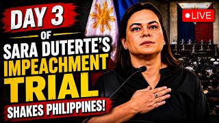 Sara Duterte Impeachment Trial LIVE | Philippines VP Trial Day 3 | Witness Takes Stand Against Sara