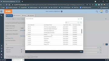 Physical Inventory Adjustment in SAP Business ByDesign