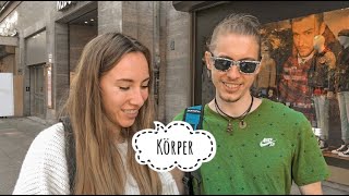 KÖRPERTEILE  lernen🏃‍♀️ Немцы произносят слова на немецком