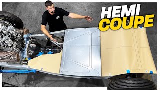 Building a SIMPLE HOTROD FLOOR: DIY Cardboard Template to Sheet Metal | 5 Window Coupe