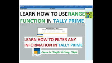 How to use Filter in Tally Prime | What is Filter Range in Tally Prime | Range Filter in Tally Prime