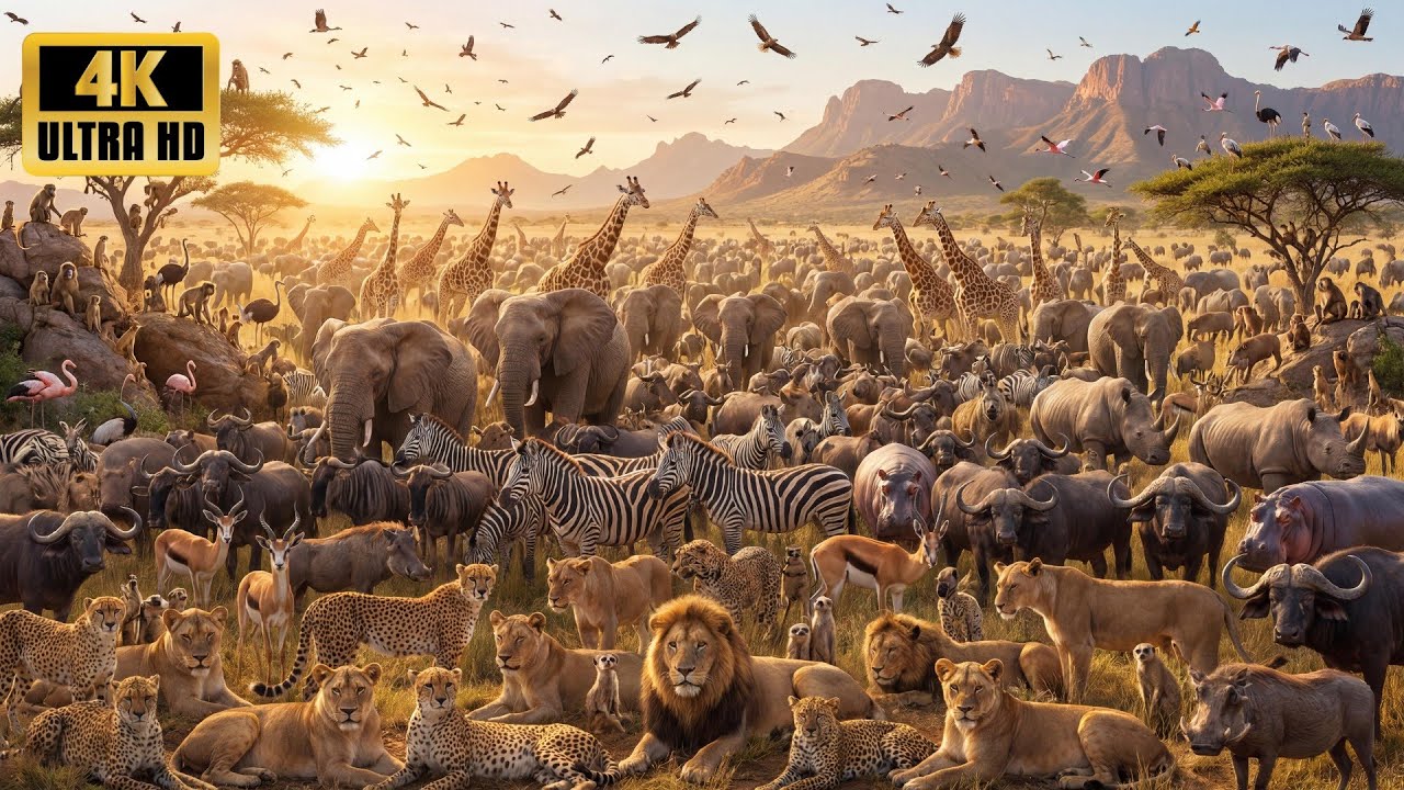 Above the Savannah 4K | Natural Wildlife & Relaxing Sounds