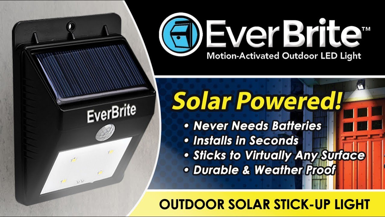 Ever Brite Outdoor Motion Activated Outdoor Solar Power DEL Sécurité Lumière 