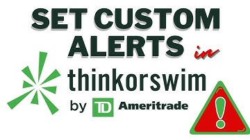 How to Set Custom Audio Alerts in Think or Swim, TOS