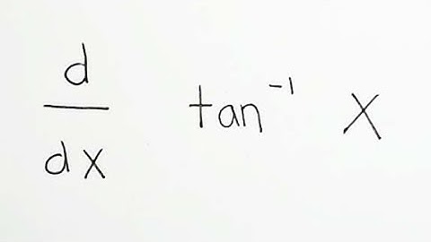 DERIVATIVE OF INVERSE TANGEST OF X  ||  FULL EXPLANATION!