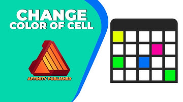 How to change the color of a cell in a table in affinity publisher