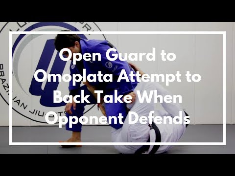 Open Guard to Omoplata Attempt to Back Take When Opponent Defends