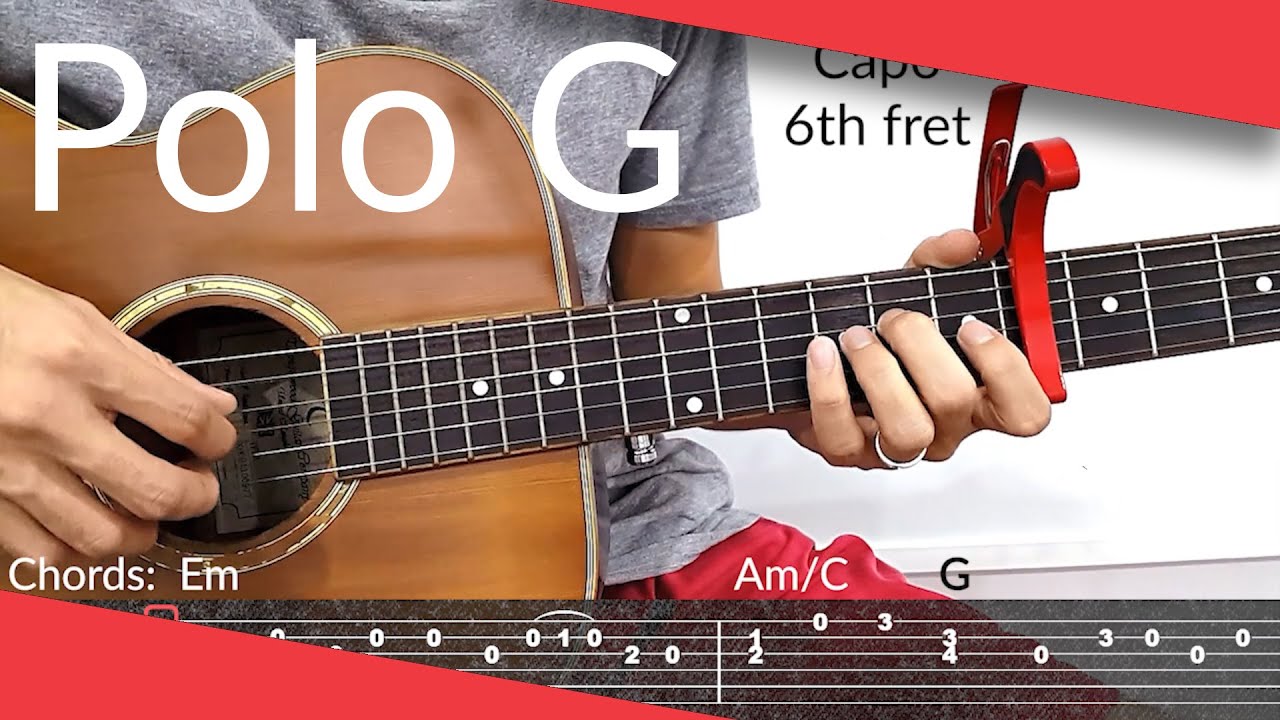 RAPSTAR (Polo G) Guitar Tutorial Tab, Chords YouTube