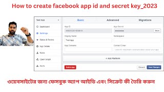 How to create facebook app id and secret  for website 2023💪How to create facebook developer account