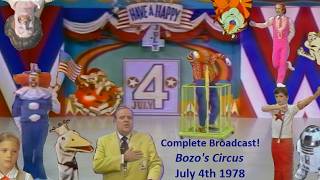 WGN Channel 9 - Bozo's Circus - "4th of July Show" (Complete Broadcast, 7/4/1978) 📺 🤡