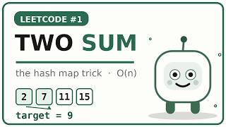 Two Sum (LeetCode #1) Explained Visually — The Hash Map Trick