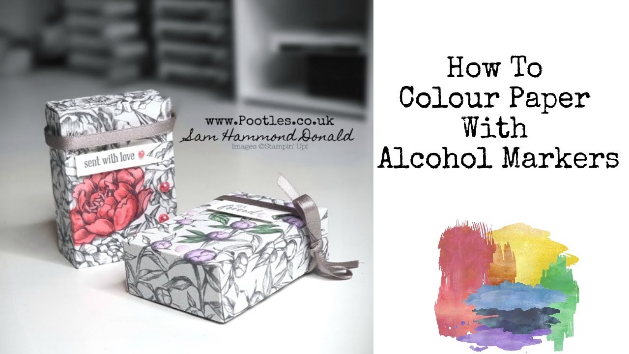 CRAFT DIY* How To Colour Paper With Alcohol Markers 