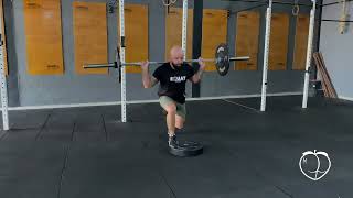 Barbell Back Rack Déficit Reverse Lunge