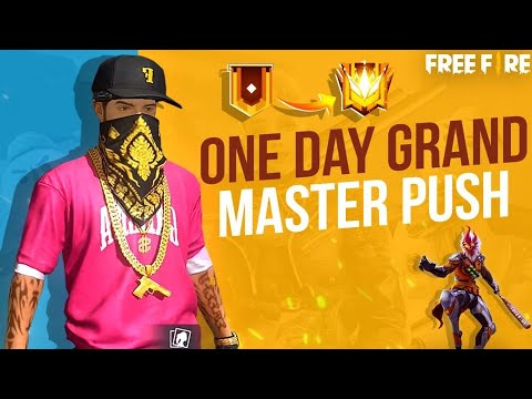 ONE DAY GRAND MASTER RANK PUSH - Free Fire Telugu Live - YouTube