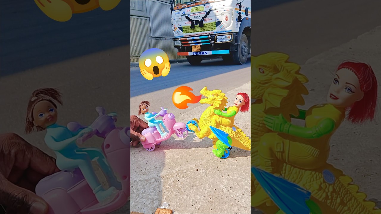 My new remote wala dragon with cute girl toy Unboxing 🐉 