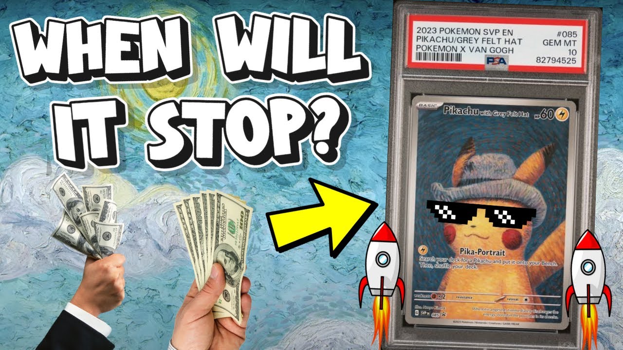 Pokemon Card Auctions Of The Week! Van Gogh Pikachu To The Moon
